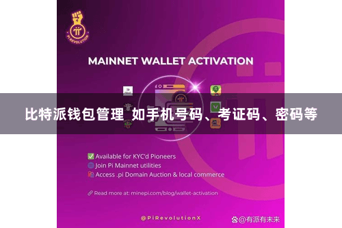 比特派钱包管理  如手机号码、考证码、密码等